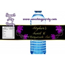 Sweet 16 Masquerade water bottle labels,Quinceanera Masquerade bottle labels,(010swee) Sweet 16 Masquerade water bottle labels,Quinceanera Masquerade bottle labels,(010swee)
